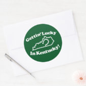 Sticker Rond Lucky Kentucky (Enveloppe)