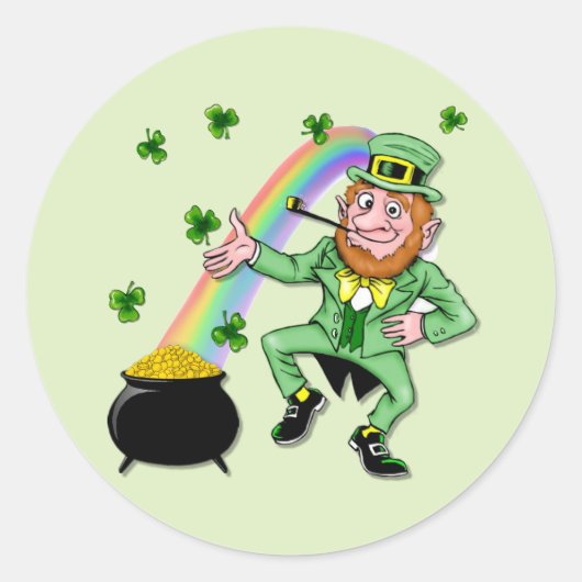 Sticker Rond Lucky Leprechaun (Devant)