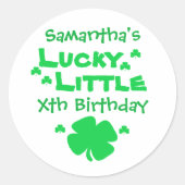 Sticker Rond Lucky Little Birthday (Devant)