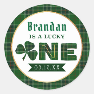Sticker Rond Lucky Little Shamrock 1er anniversaire