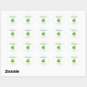 Sticker Rond Lucky Little Shamrock Clover 1er anniversaire (Feuille)