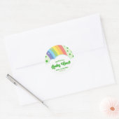 Sticker Rond Lucky One Lucky Charm Rainbow 1er Anniversaire (Enveloppe)