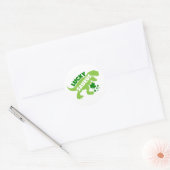 Sticker Rond Lucky Saurus ☘️ 🦖 (Enveloppe)