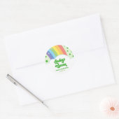 Sticker Rond Lucky Seven Rainbow Cloches 7e fête d'anniversaire (Enveloppe)