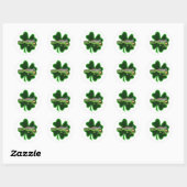 Sticker Rond Lucky Squirrel St. Patrick's Day (Feuille)