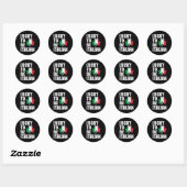 Sticker Rond Lucky To Be Italian Flag Italie St Patrick's (Feuille)