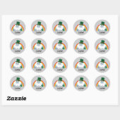 Sticker Rond Lucky Yeti Leprechaun (Feuille)