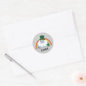 Sticker Rond Lucky Yeti Leprechaun (Enveloppe)