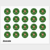 Sticker Rond Lucky You Leprechaun Elf Joyeux Saint Patricks Day (Feuille)