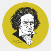 Sticker Rond Ludwig van Beethoven (Devant)