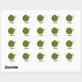 Sticker Rond Lueur de citron vert Funny Fruit Lime Pun (Feuille)