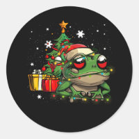 Lueurs de Noël de l'amant de grenouille Arbre Sant