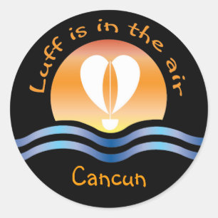 Sticker Rond Luffers Sunset_Luff est dans l'air Cancun