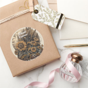 Sticker Rond Lughnasadh Party Collection - Nordica Vintage