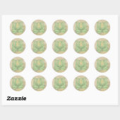 Sticker Rond Lughnasadh Sweet Corn (Feuille)