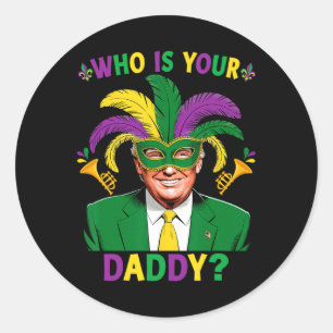 Sticker Rond Lui Déchirer Votre Crawdaddy Crawfish Jester Trump