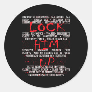 Sticker Rond Lui fait monter l'anti-trump