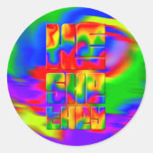 Sticker Rond Lui, Ils Pronononounes Arc En Ciel (Devant)