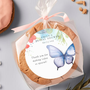 Sticker Rond Lui me donne des papillons Mariage