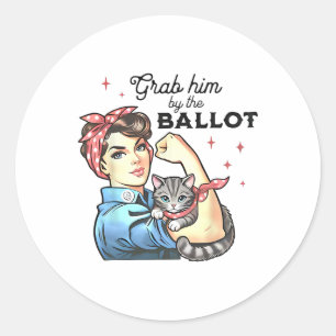 Sticker Rond Lui Par Le Ballot Kamala 2024 Funny Harris Électio