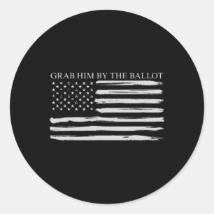 Sticker Rond Lui Par Le Bulletin De Vote Kamala Harris Wheimer