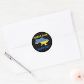 Sticker Rond l'ukraine a besoin de notre soutien (Enveloppe)