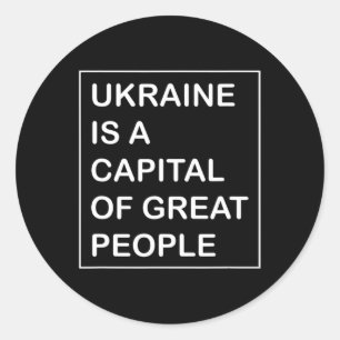 Sticker Rond L'Ukraine est une capitale du grand Peuple Ukraine
