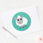 Sticker Rond Lulu le mouton (Enveloppe)