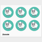 Sticker Rond Lulu le mouton (Feuille)