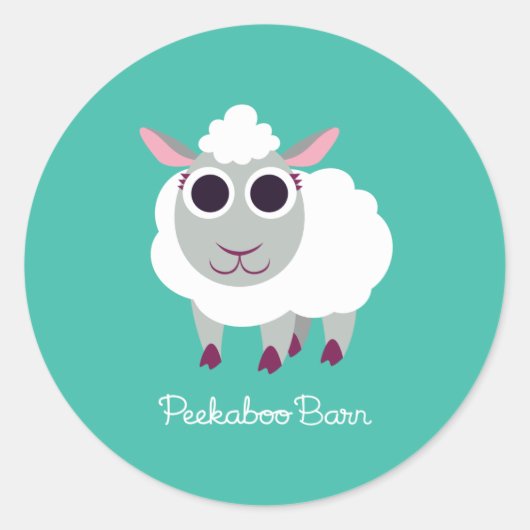 Sticker Rond Lulu le mouton (Devant)