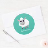 Sticker Rond Lulu le mouton (Enveloppe)