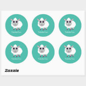 Sticker Rond Lulu le mouton (Feuille)