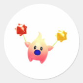 Sticker Rond Lumalee Mario : Nintendo Gamin coloré et jouant (Devant)