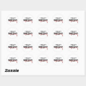 Sticker Rond Lumberjack Zombie Hunter (Feuille)
