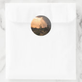 Sticker Rond Lumière dans le désert (Sac)