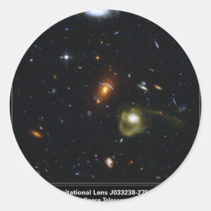 Sticker Rond Lumière de cintrage des lentilles gravitationnelle