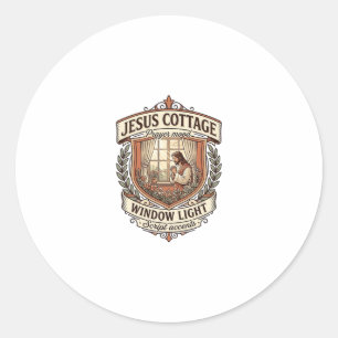 Sticker Rond Lumière de fenêtre de Jesus Cottage Lumière de fen