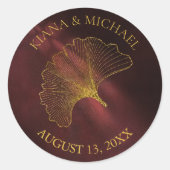 Sticker Rond Lumière de la lune Mariage2 Bourgogne ID881 (Devant)