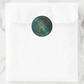 Sticker Rond Lumière de la lune Mariage2 Emerald Green ID881 (Sac)