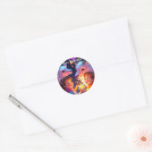 Sticker Rond Lumière de Noël enchantée (Enveloppe)
