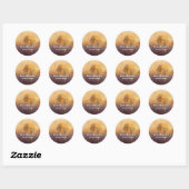 Sticker Rond Lumière Debout | Conception minimale d'arbre (Feuille)