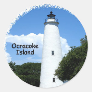 Sticker Rond Lumière d'île d'Ocracoke