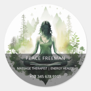 Sticker Rond Lumière enracinée Méditation du Féminin Sacré