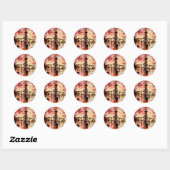Sticker Rond Lumière Plaza (Feuille)