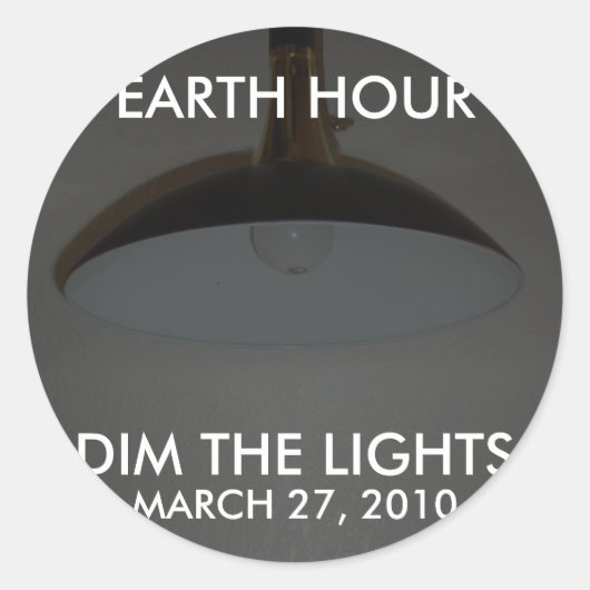 Sticker Rond Lumières allumées / éteintes - Dim les lumières po (Devant)