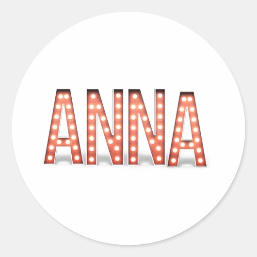 Sticker Rond Lumières Anna Marquee (Devant)