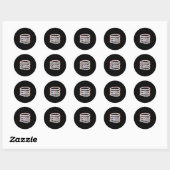 Sticker Rond Lumières Caméra Enseigner Smile Bracelet Enseignan (Feuille)