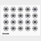 Sticker Rond Lumières de diamant (Feuille)