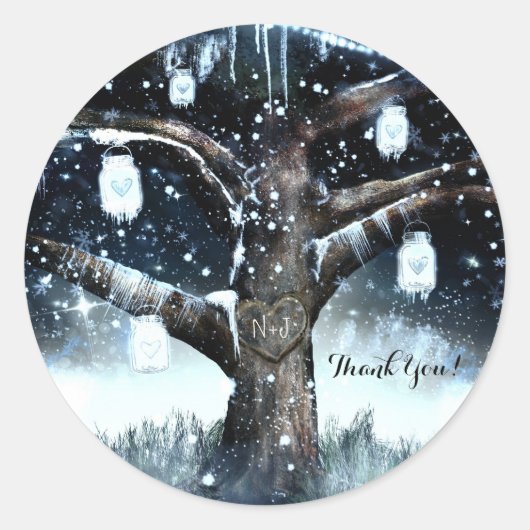 Sticker Rond Lumières de Noël Rustiques en Forme d'Arbre dans d (Devant)