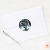 Sticker Rond Lumières de Noël Rustiques en Verre Mason (Enveloppe)